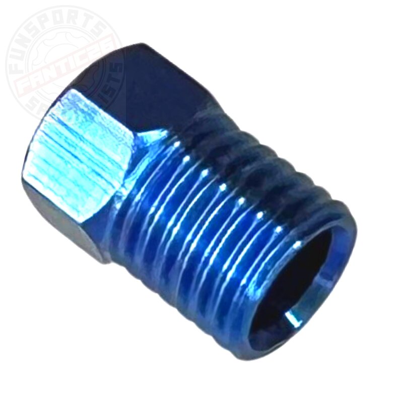 F26 Titan M8x1 Überwurfschraube für Formula R1 One puro Titan blau