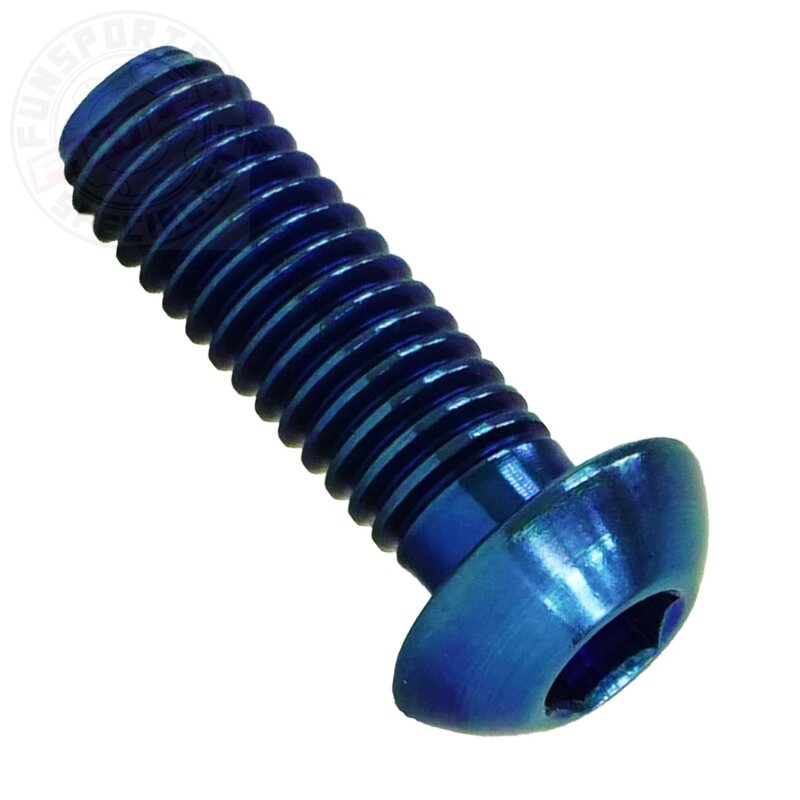 Titan M6x25 Linsenkopfschraube iso 7380 Blau