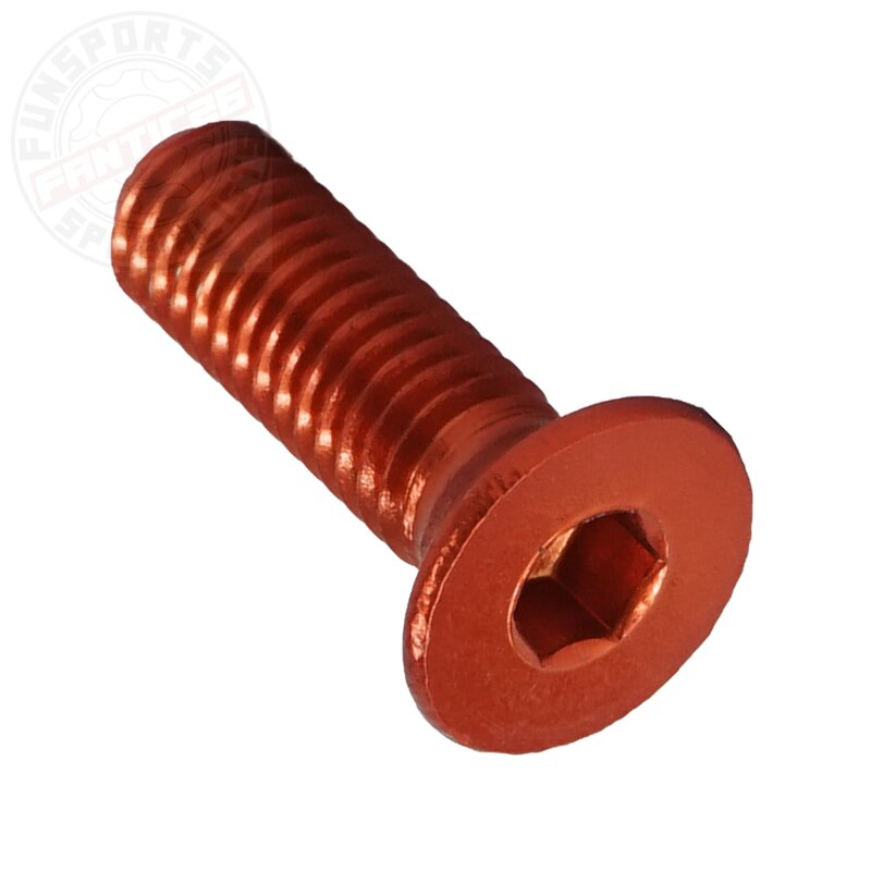 Alu M6x35 Senkkopfschraube Orange