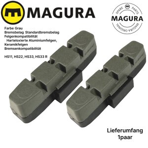 Magura Bremsbeläge für Beschichtete Felgen Hs11 HS22 HS33 Evo Grau