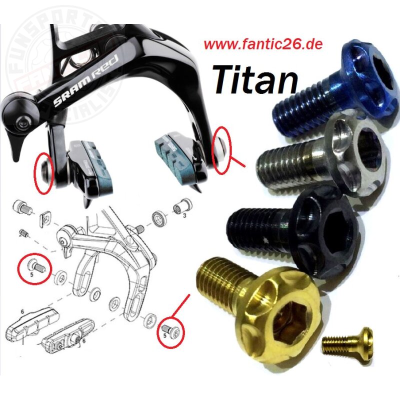 F26 Titan M5 Bremsenschuh Schrauben für Sram
