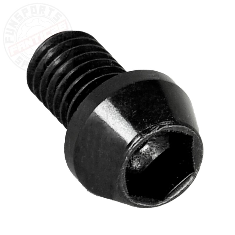Aluschraube M5x12 konisch 4mm Innensechskant schwarz