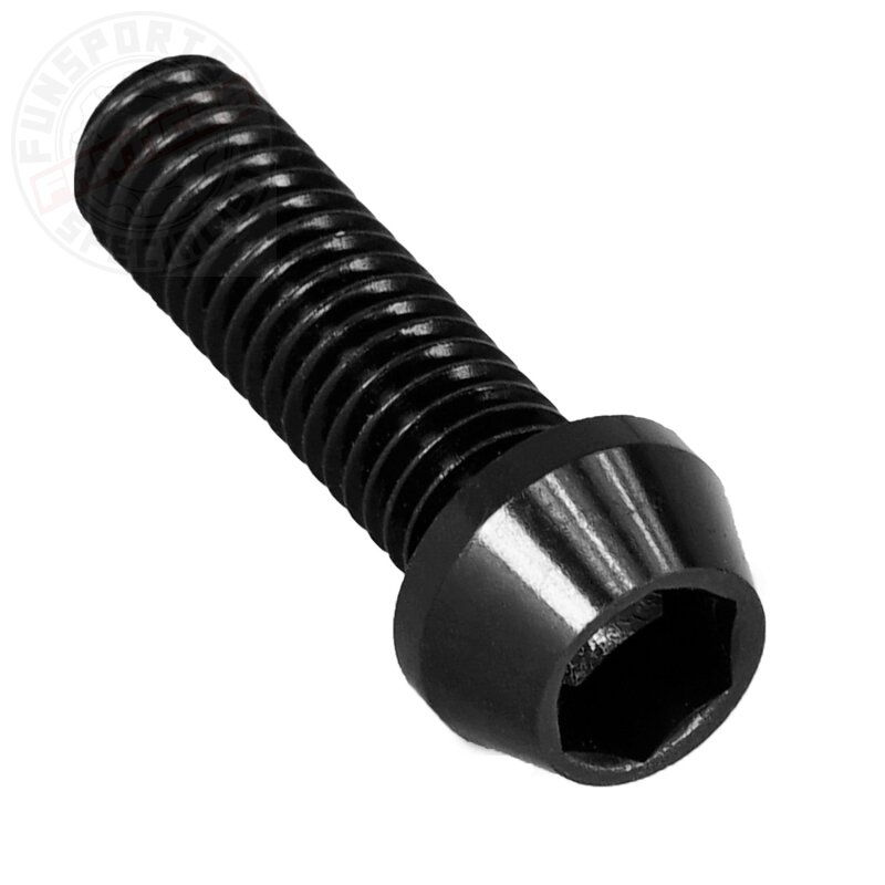 Aluschraube M5x20 konisch 4mm Innensechskant schwarz