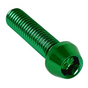 Aluschraube M6x30 konisch 5mm Innensechskant grün