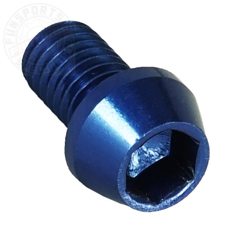 Aluschraube M5x10 konisch 4mm Innensechskant blau