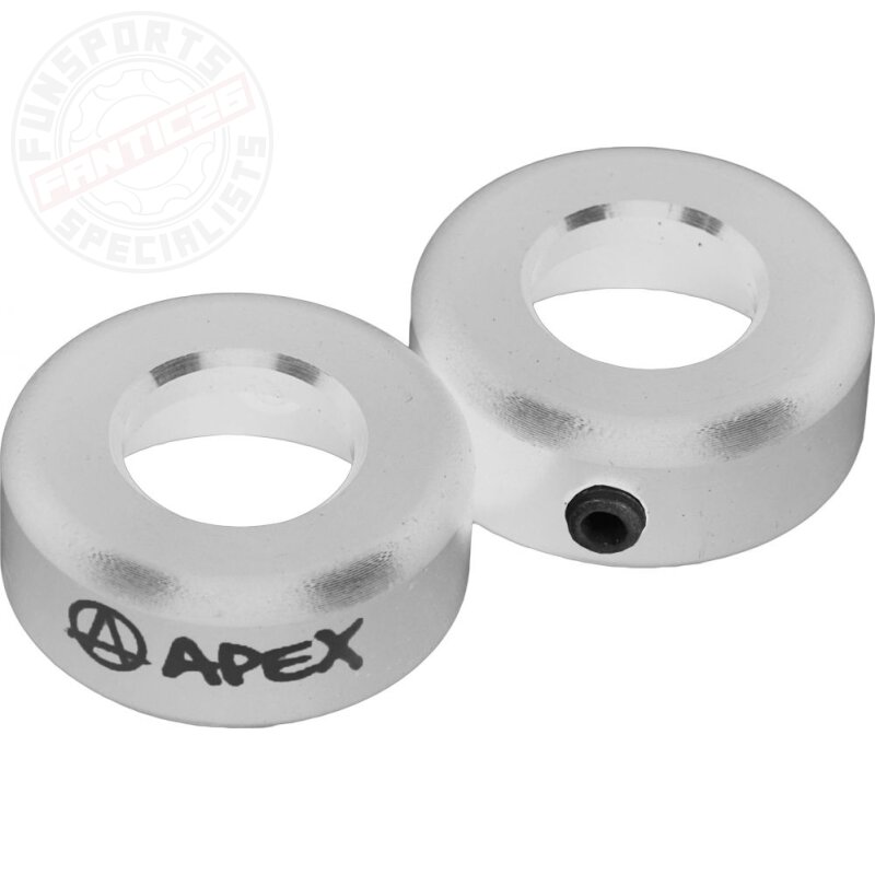 Apex schraubbare Alu Barends Endkappen Silber