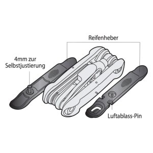 Topeak Hummer 2 Fahrrad Multi Tool mit MTB Kettennieter Torx Reifenheber