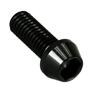 Aluschraube M6x18 konisch 5mm Innensechskant schwarz