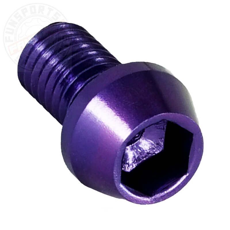 Aluschraube M5x10 konisch 4mm Innensechskant lila