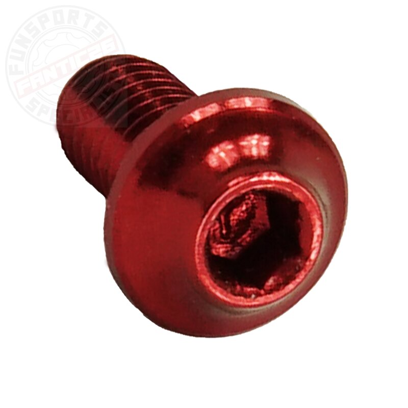 Alu M5x10 flanged Linsenkopfschraube Rot