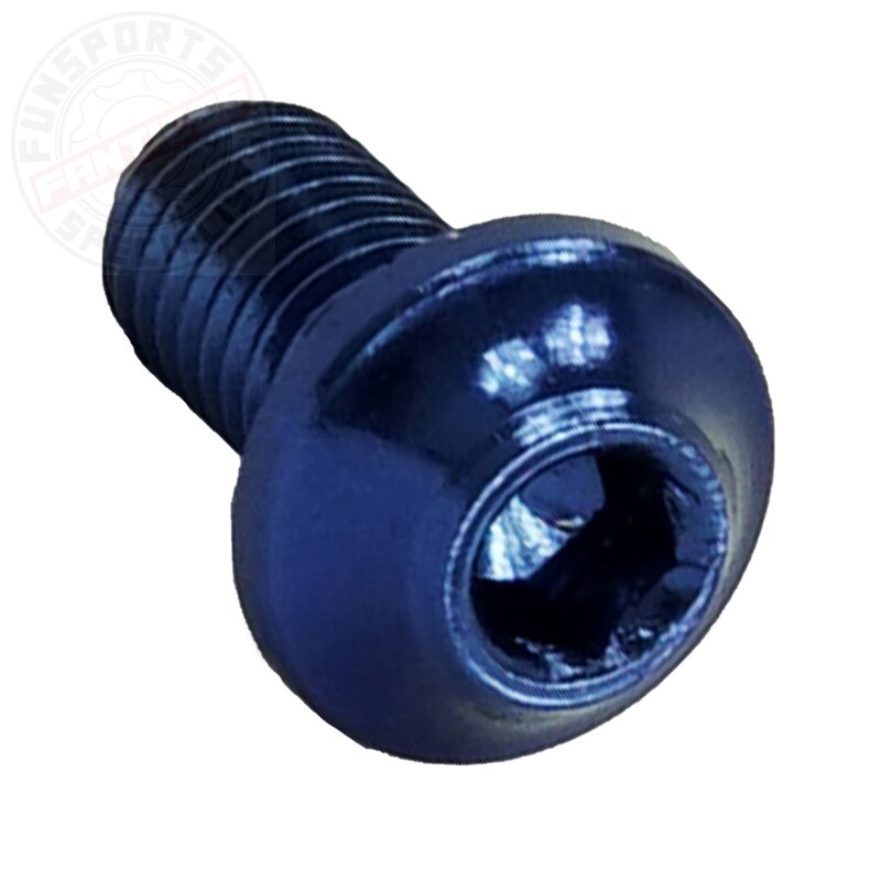 Alu M5x10 flanged Linsenkopfschraube Blau