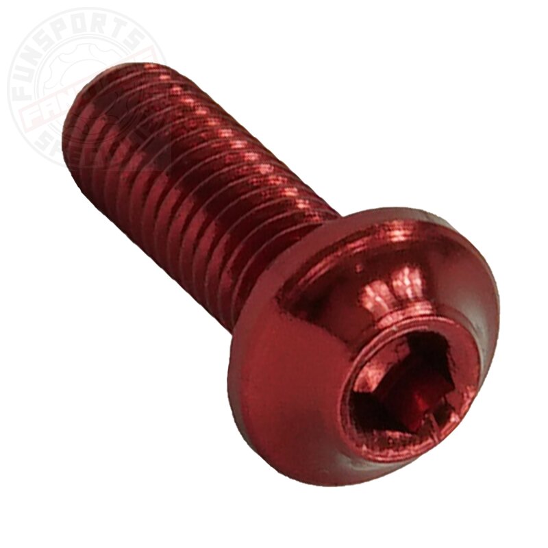 Alu M5x15 flanged Linsenkopfschraube Rot