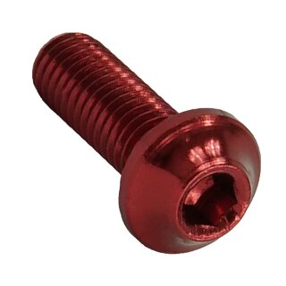 Alu M5x15 flanged Linsenkopfschraube Rot
