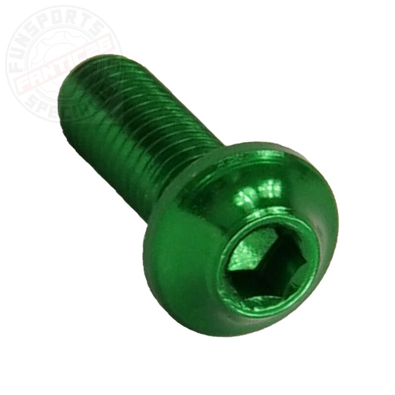 Alu M5x15 flanged Linsenkopfschraube Grün