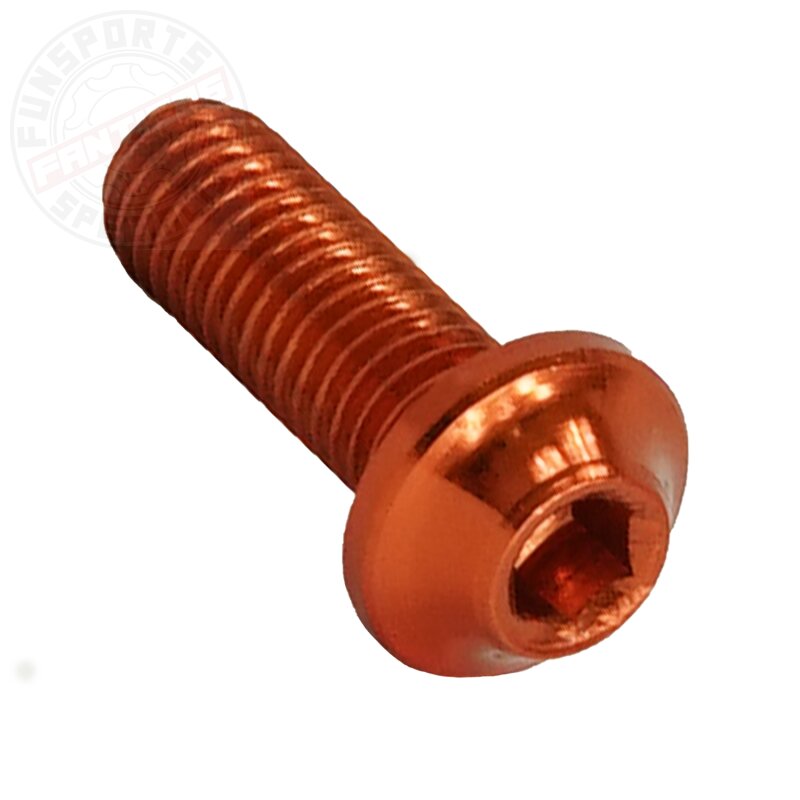 Alu M5x15 flanged Linsenkopfschraube Orange