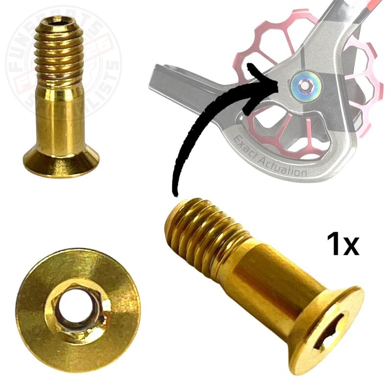 Titan M5x15 Schaltrollen Schraube Gold
