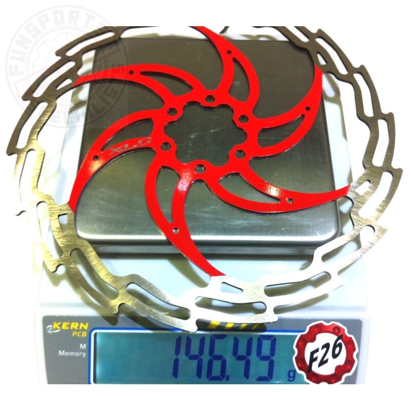 XLC Fahrrad Bremsscheibe Br-X02 MTB DISC 203mm Rot