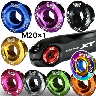 F26 M20x1 Kurbelschraube passend für Shimano Hollowtech II Kurbeln Ebike Steps oder Deore SLX XT XTR