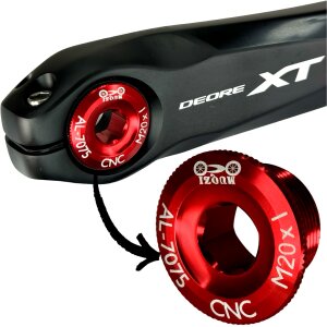 F26 M20x1 Kurbelschraube passend für Shimano Hollowtech II Kurbeln Ebike Steps oder Deore SLX XT XTR