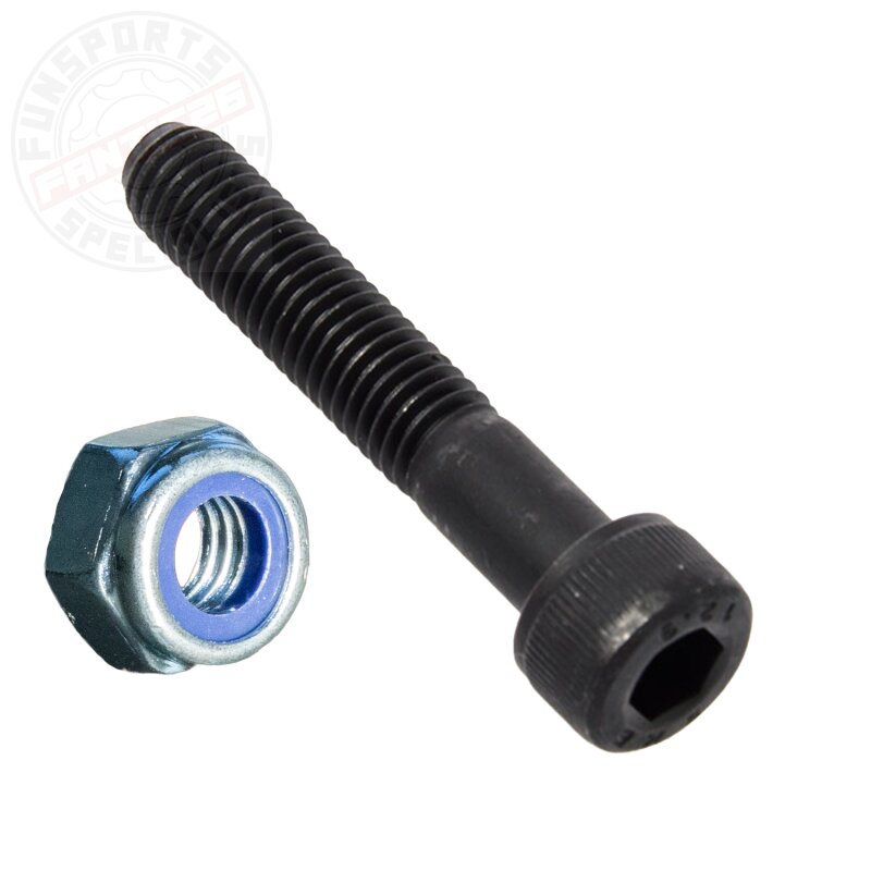Fantic26 M8 Stunt-Scooter Achse 12.9 Industrie Innensechskant + M8 selbstsichernde Mutter 45mm