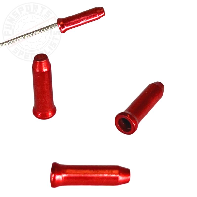 3x KCNC Schaltungszug Quetschnippel Rot
