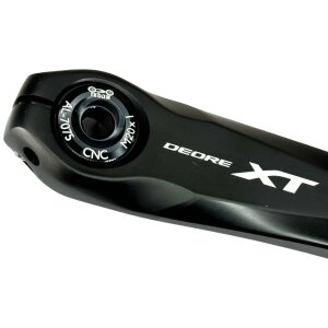 F26 M20x1 Kurbelschraube passend für Shimano Hollowtech II Schwarz