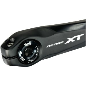 F26 M20x1 Kurbelschraube passend für Shimano Hollowtech II Schwarz