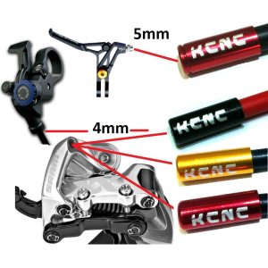 KCNC Schaltungszug- 4/5mm Bremszug- Außenhülle Endkappe Rot Gold Schwarz