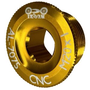 F26 M20x1 Kurbelschraube passend für Shimano Hollowtech II Gold