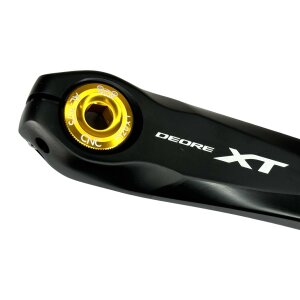 F26 M20x1 Kurbelschraube passend für Shimano Hollowtech II Gold