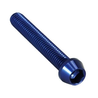 Aluminium Schraube M4 x 10-20 konisch DIN 912 Al7075 blau 
