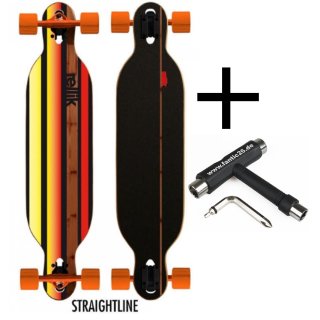Rellik Longboard Straightline drop-through/twin-tip 38"x8,5" + Fantic26 Skatetool
