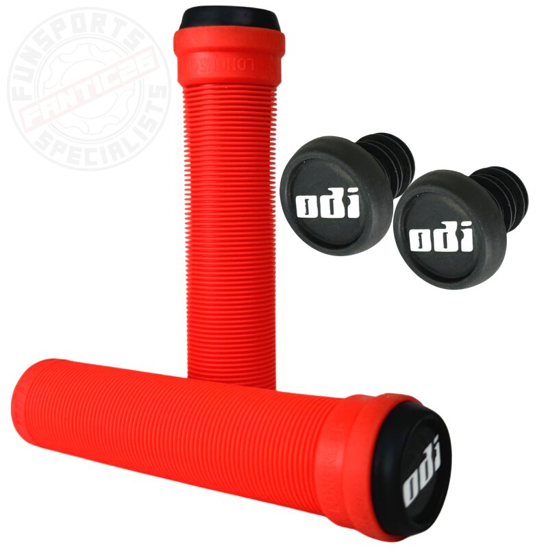 ODI Longneck SL 135mm Soft Stunt-Scooter / BMX Griffe Feuer Rot Orange