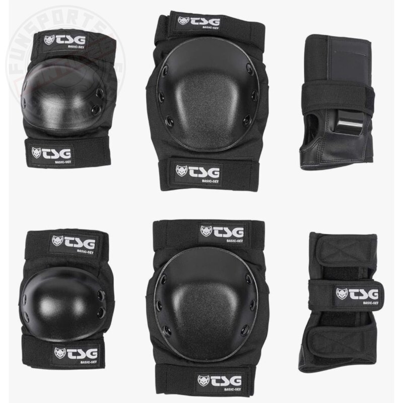 TSG Protection-Set Basic (Knie+Ellenbogen+Handgelenk-Schoner) Gr: L