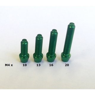 Alu M4x10 Einstellschraube Grün