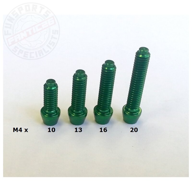 Alu M4x16 Einstellschraube Grün