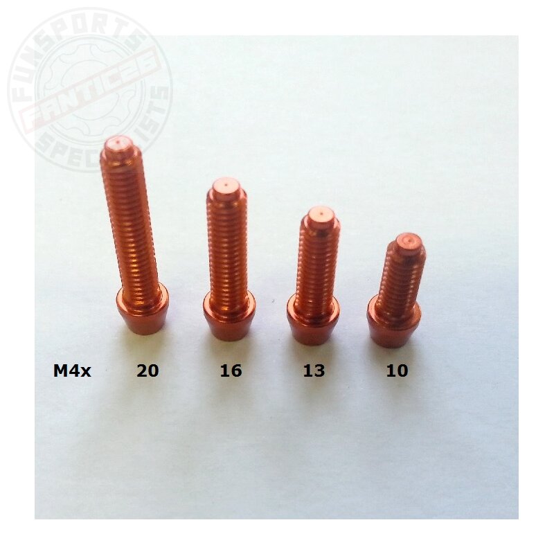 Alu M4x16 Einstellschraube Orange