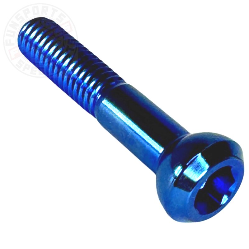 F26 M6x29 Titan SL Kindshock Lev Sattelstütze Ti Schraube blau