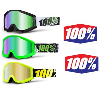 100% Strata Schutzbrille mit Anti-Nebel Spiegellinsen