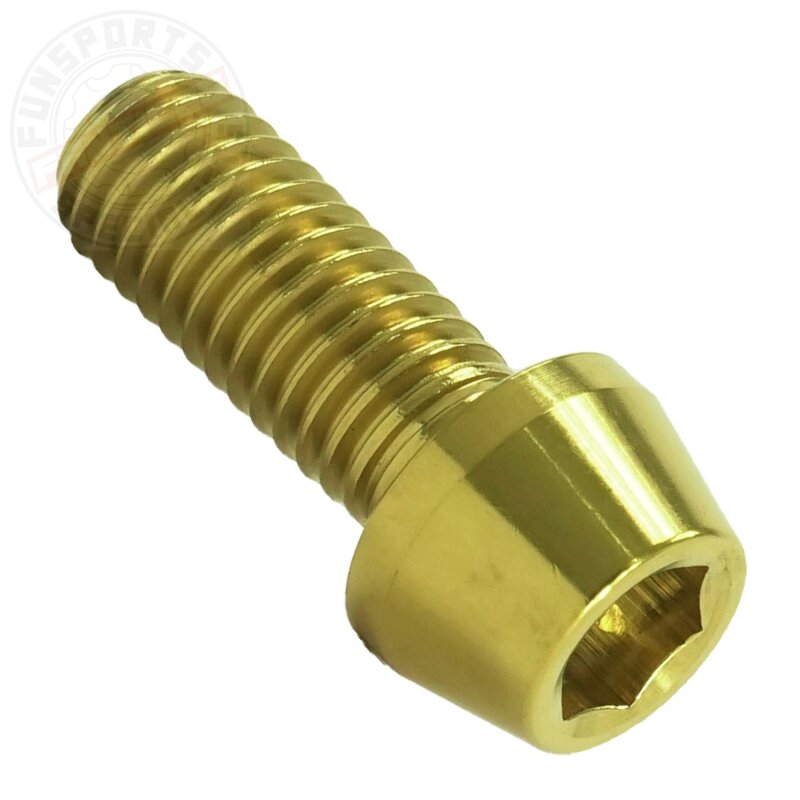 Titan M6x16 Schraube DIN912 konisch gold
