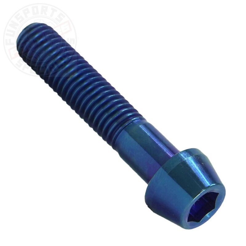 Titan M6x30 Schraube DIN912 konisch blau