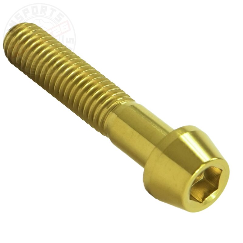 Titan M6x30 Schraube DIN912 konisch gold