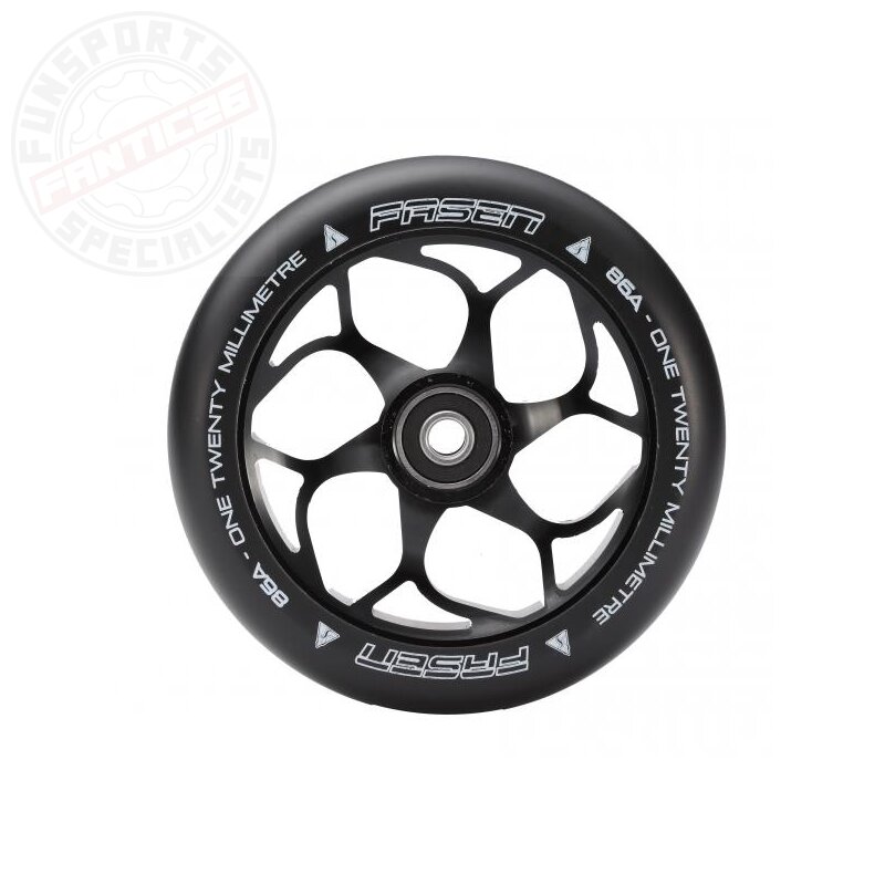 Fasen 120mm Stunt-Scooter Wheel + ABEC 9 Kugellager Schwarz