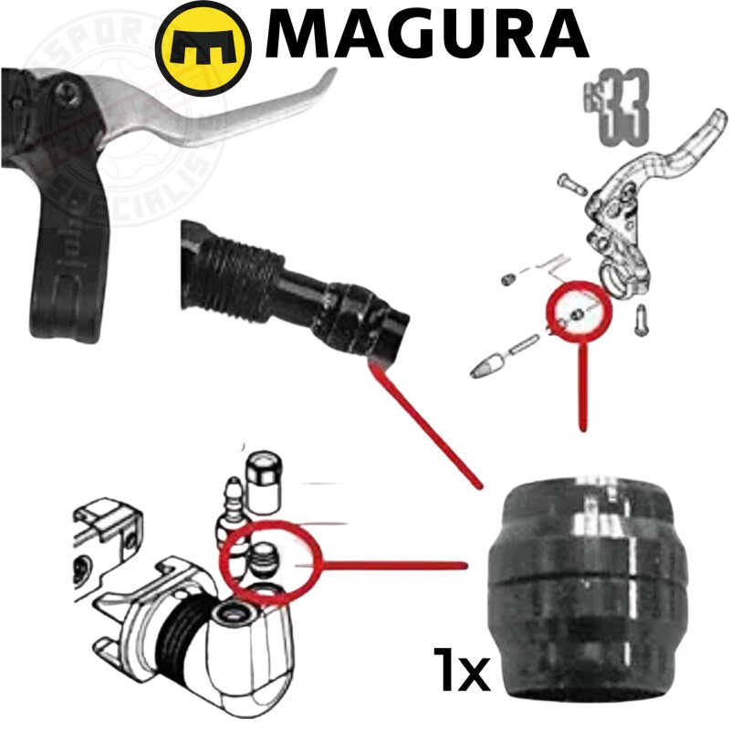 1x Magura Bremsleitung Klemmring / Olive für Felgenbremse