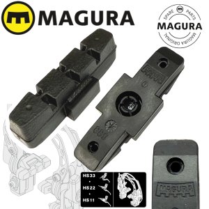 Magura Bremsbeläge für unbeschichtet Felgen Hs11 HS22 HS33 Evo Standard Schwarz (1 Paar)