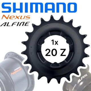 Schwarz 20 Zähne