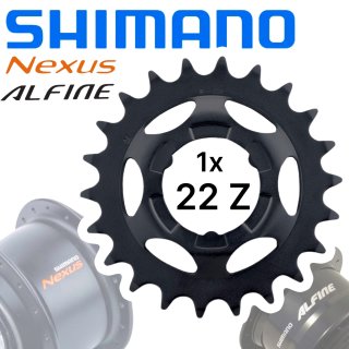 Schwarz 22 Zähne